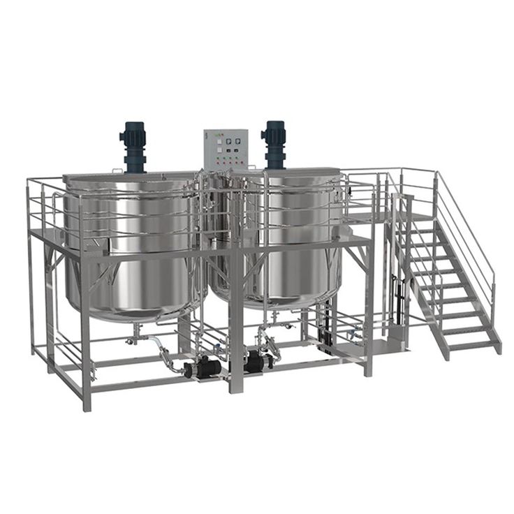 Industrial stainless-steel mixing tanks